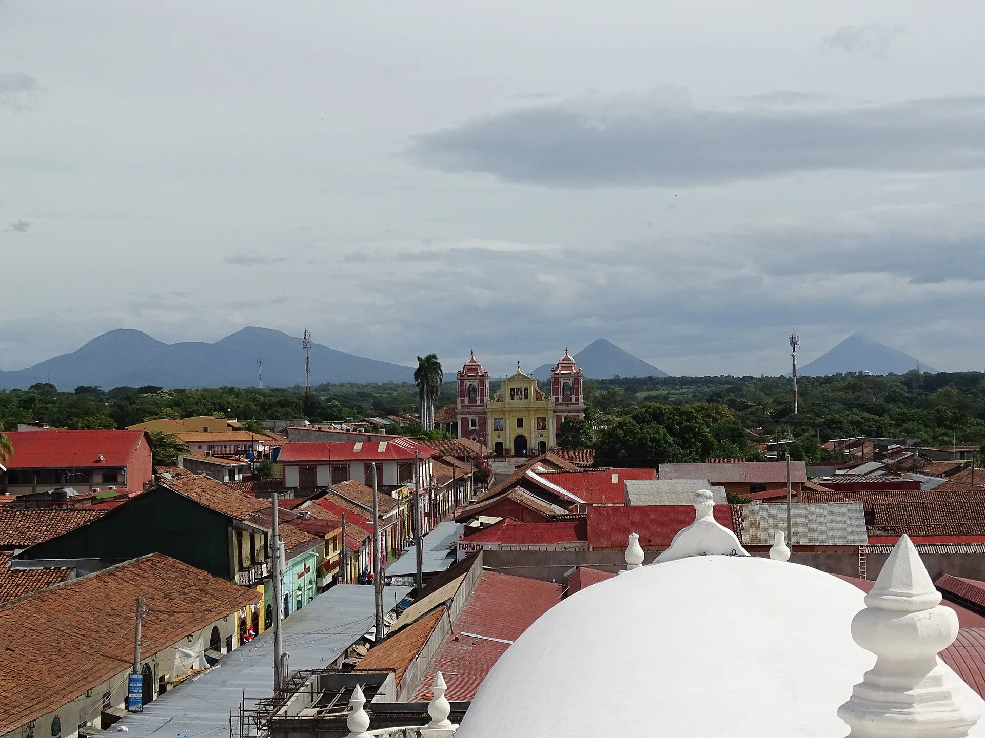 León's tiled roofs seen from the Cathedral roof